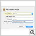 Settings for communication with Memotoo