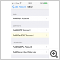 Select Add CardDAV account