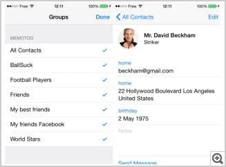 Memotoo in Contacts